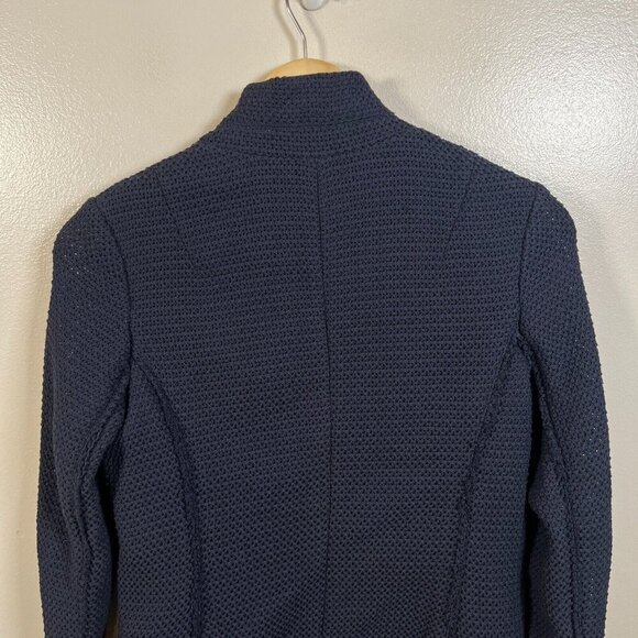 Rag and Bone Slade Tweed Blazer Womens Size 4 Navy Blue Work Career Professional - Picture 7 of 12